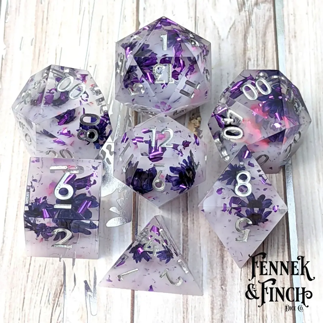 ✨ Antidote - 7 Piece Sharp Edge DnD Dice Set