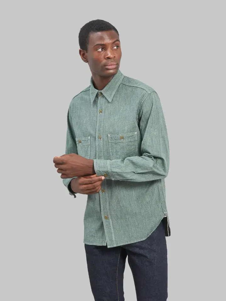 The Rite Stuff Atlas Salt & Pepper Work Shirt Sage