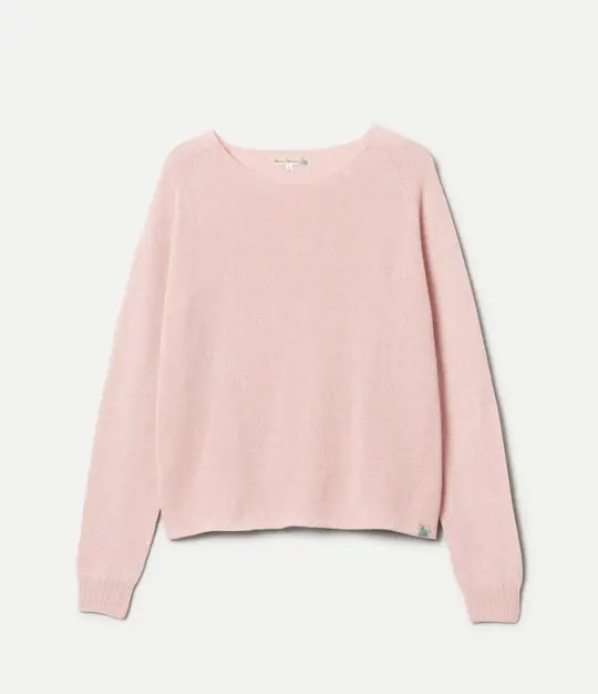 Lightweight Merino Wool-Cashmere-Silk Raglan Sweater