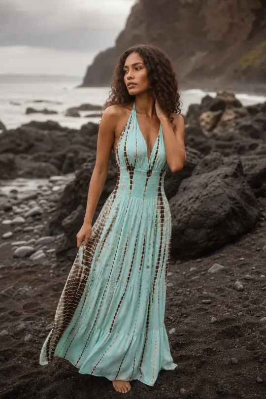Tye Dye Dress Avani Turquoise