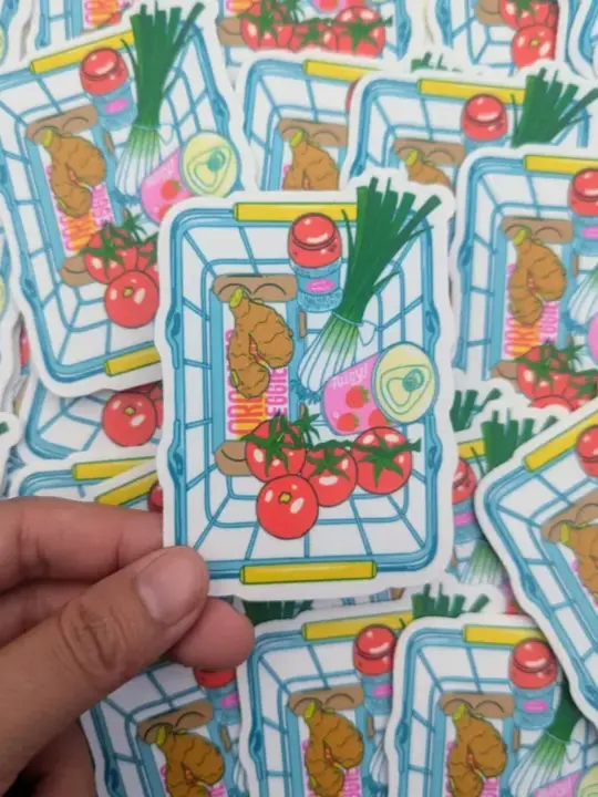 Grocery Basket Sticker