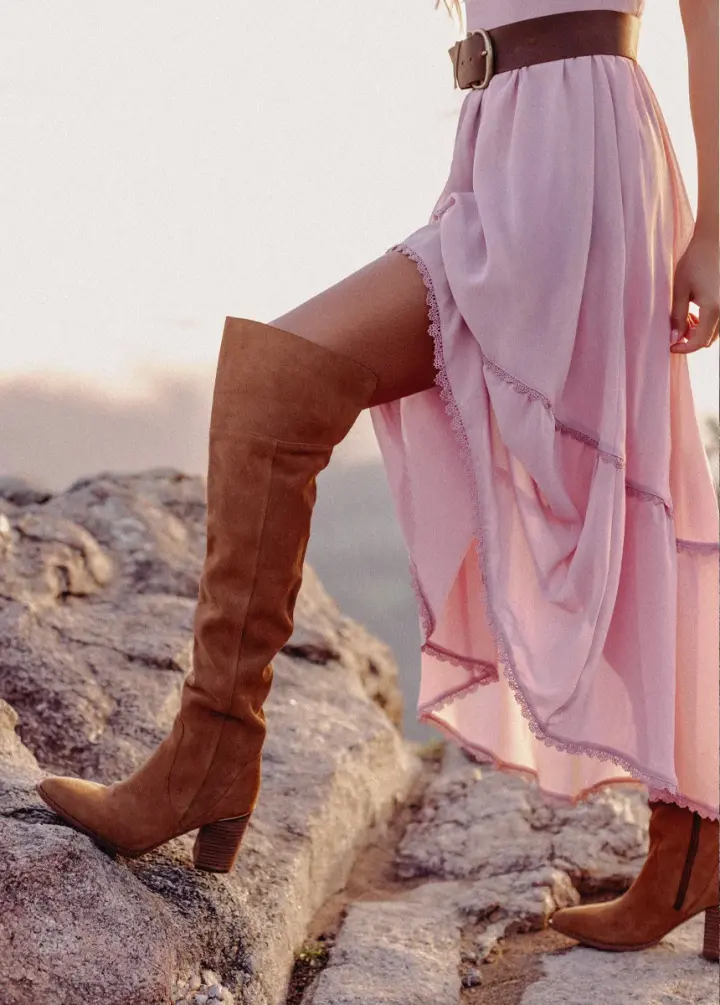 Nyra Slouch Boot in Warm Camel