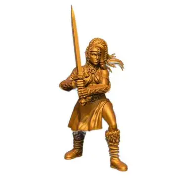 render of 32mm scale model female warrior Ingrid