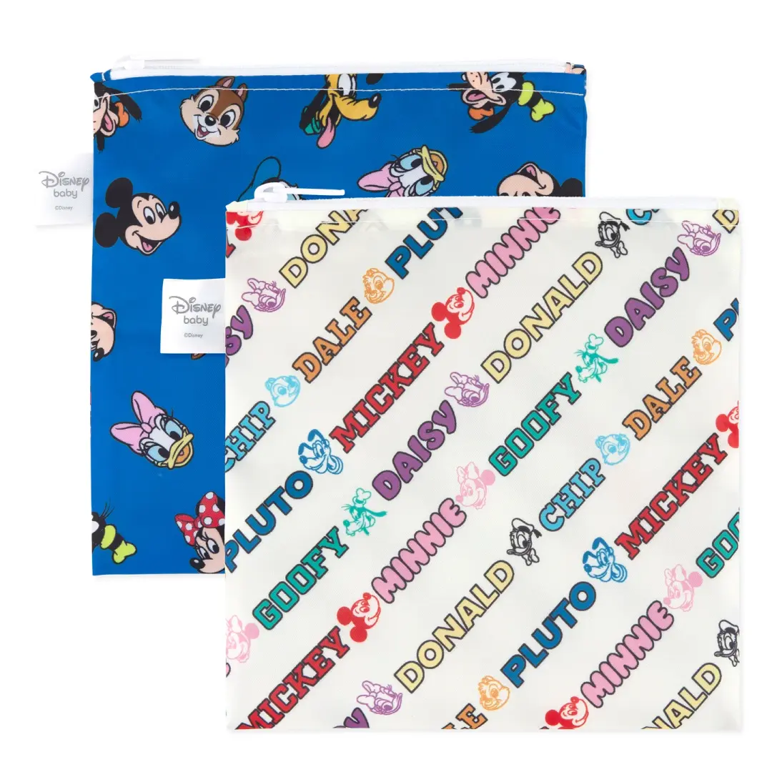 Reusable Snack Bag, Large 2 Pack: Mickey & Friends MVP