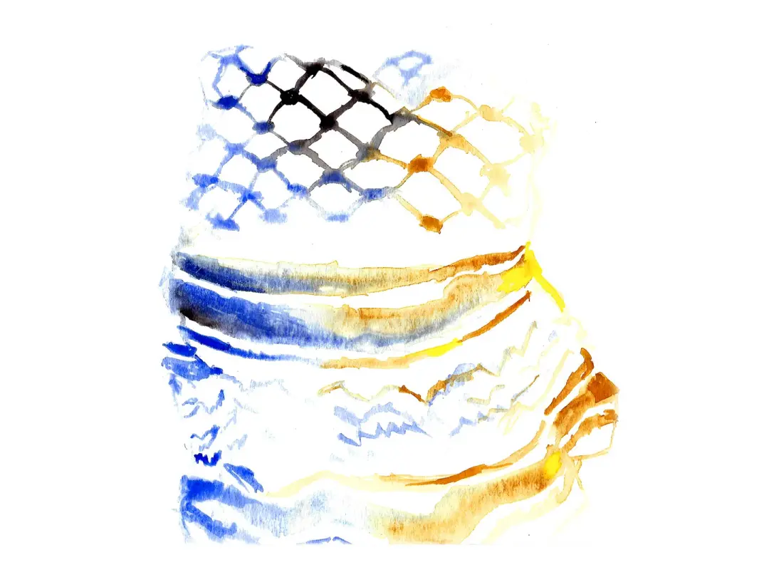 The Blue and Gold Keffiyeh