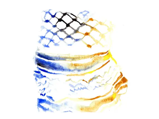 The Blue and Gold Keffiyeh