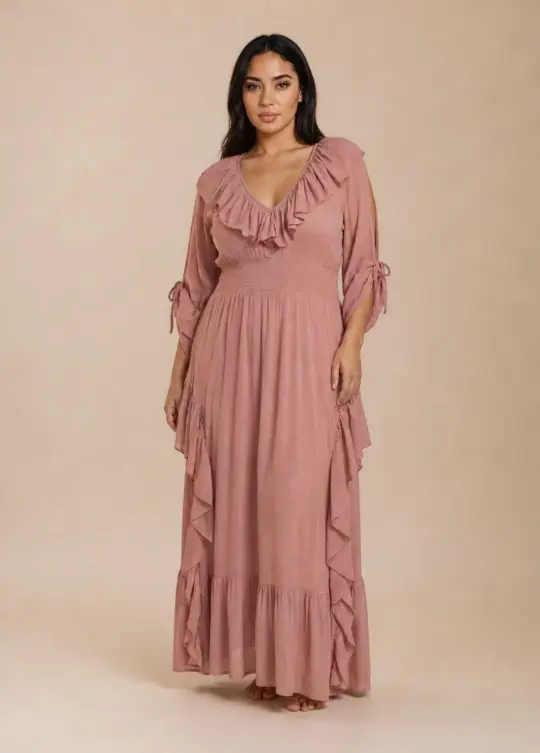 Kaleen Dress in Rose Pink