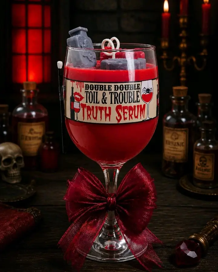 Artisan One Moon Flame Double Toil Trouble Truth Serum Halloween 12oz Candle Set