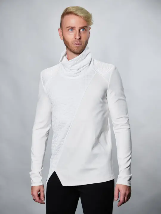 AB-00 White cyberpunk sweater