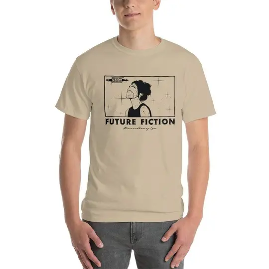 Future Fiction Black Print Short-Sleeve T-Shirt