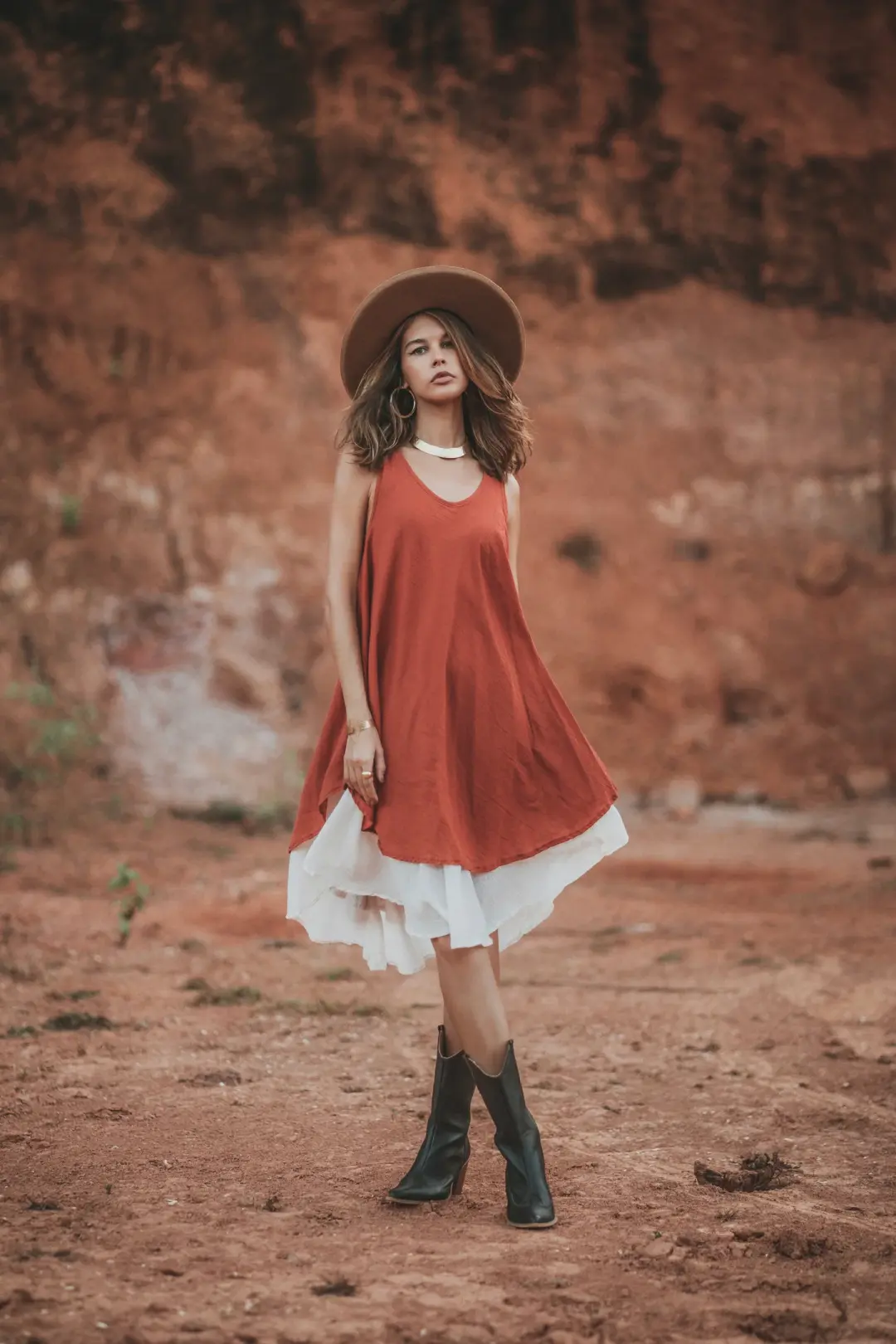 Boho Dress Momoko Rust