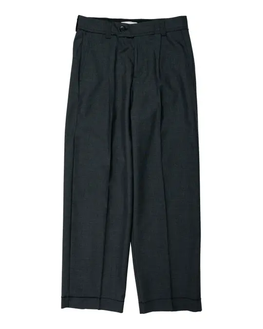 mfpen Patch Trousers Dark Grey Dry Wool
