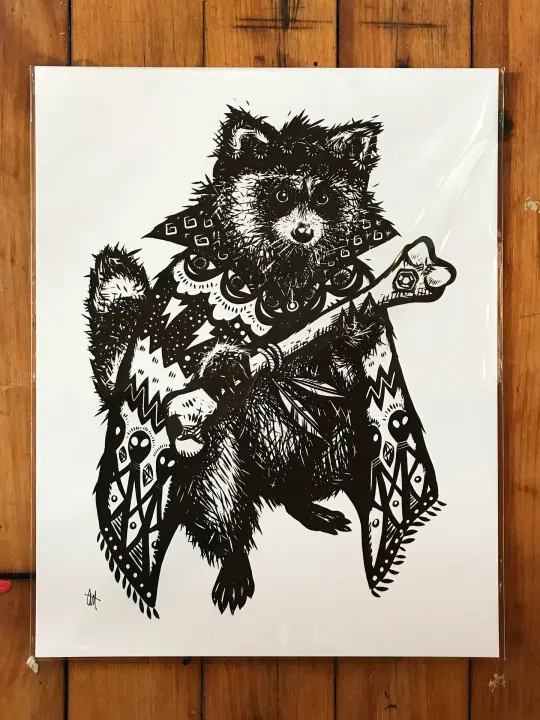 The Messenger, Screen Print on Card Stock
