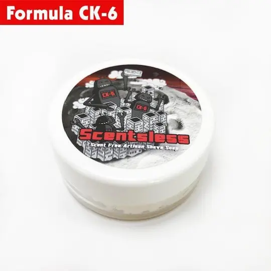 Scentsless Scent Free Artisan Shave Soap | Ultra Premium CK6 Formula | Sample Size