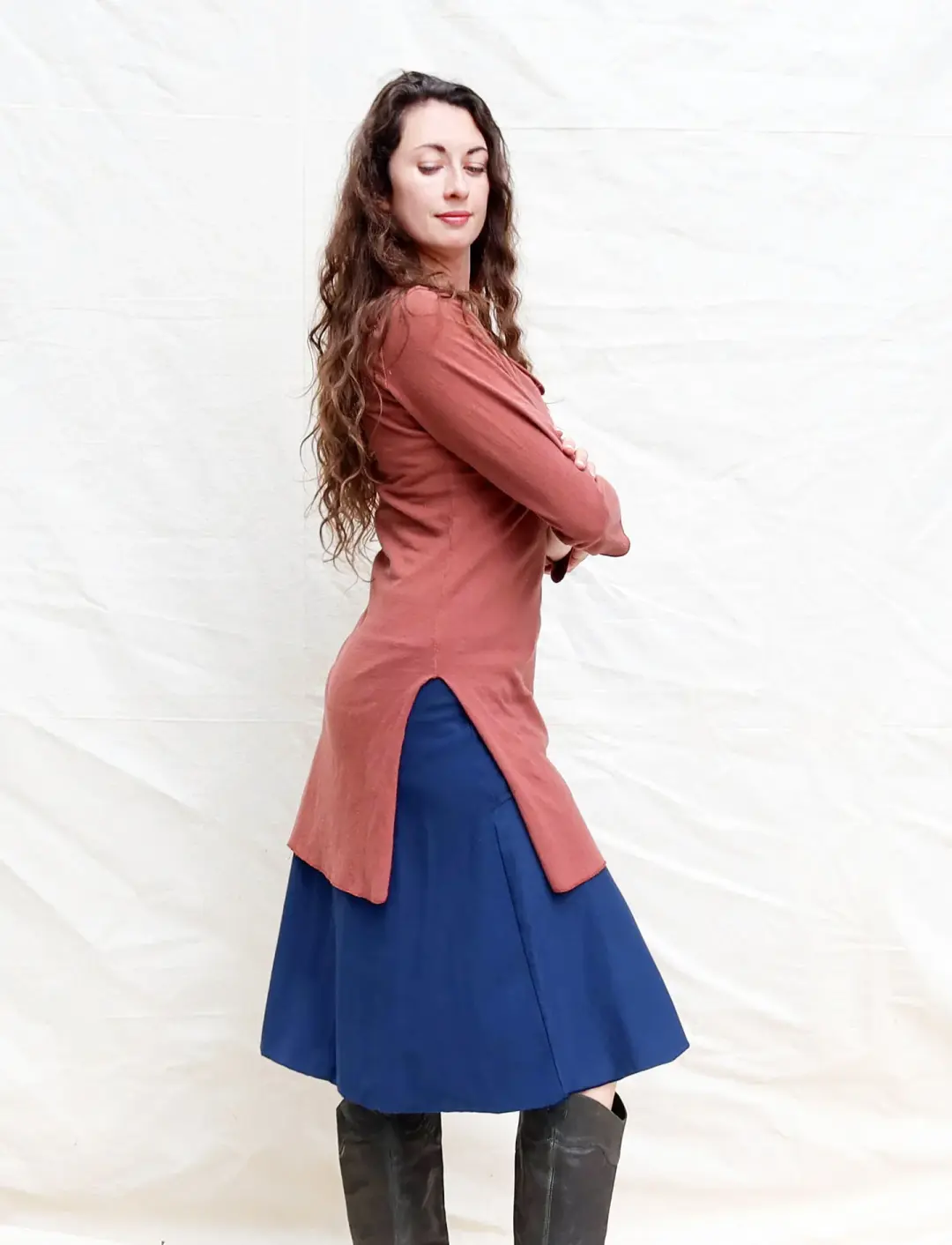 Crescent Kameez Pencil Tunic
