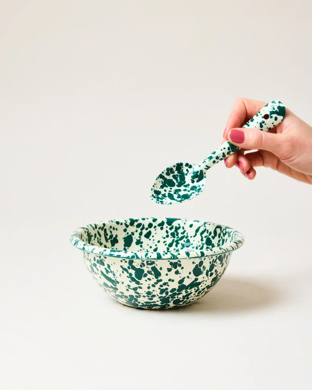 Spatter Enamelware Cereal Bowl