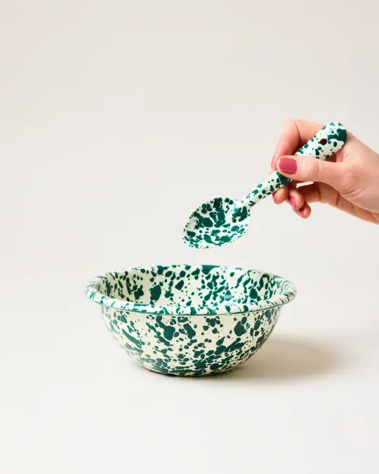 Spatter Enamelware Cereal Bowl
