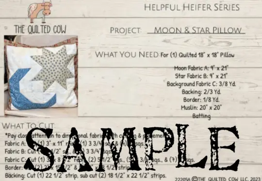 Helpful Heifer Moon & Star Pillow