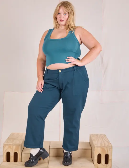 Mid-Rise Work Pants - Lagoon