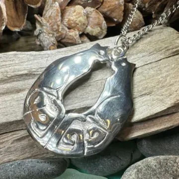 Celtic Cats Necklace for Cat Moms