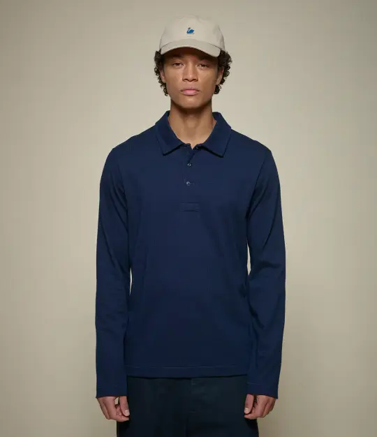 2MPOLO01LS Mid-Century Machine Refined Fit Polo Longsleeve