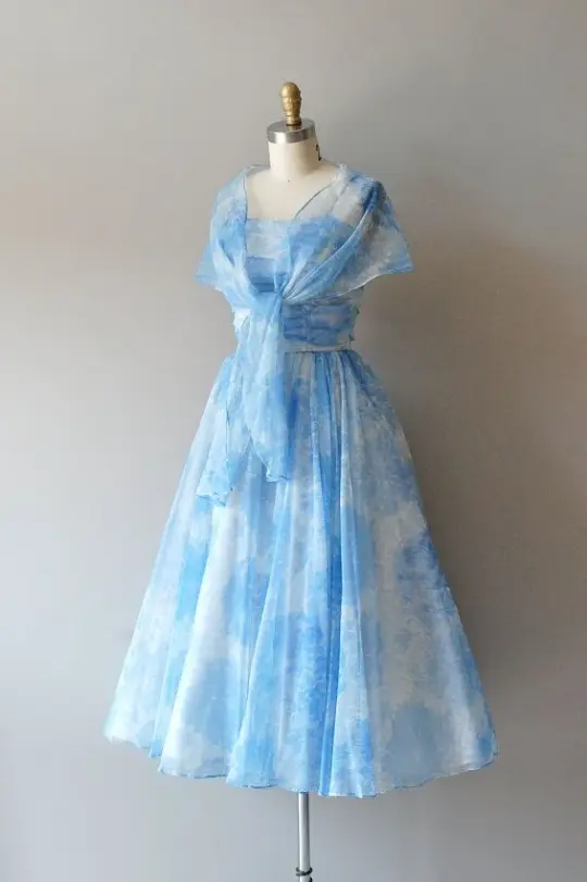 Chiffon Flowy Dreamy Women's Homecoming Dress Blue Corset Short Prom Dress Summer Dress RS2452
