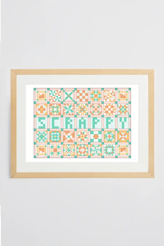 Scrappy Patchwork Print