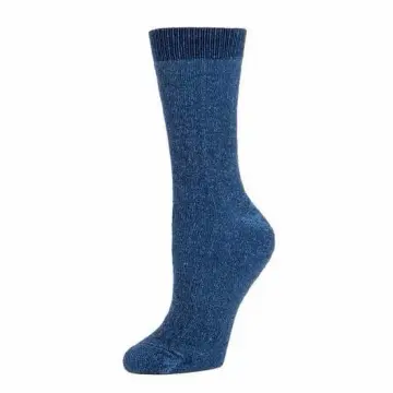 Marled Boot Crew Sock in Midnight