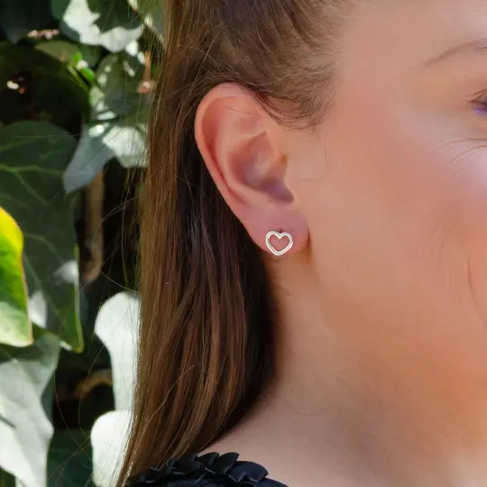 Sterling Silver Corazoncito Earrings