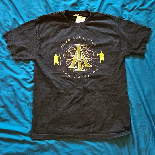 Ian Anderson of Jethro Tull Homo Eraticus 2014 tour t-shirt size L