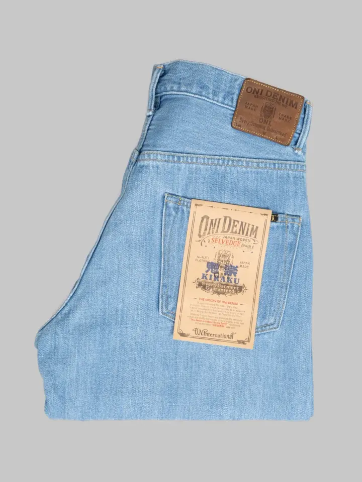 ONI Denim 222 "Kiraku Bio Bleach" 12oz Wide Straight Jeans