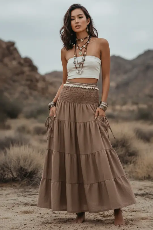 Maxi Skirt Keela Desert Orchid