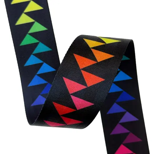 Rainbow Flying Geese Webbing 2in x 12yds