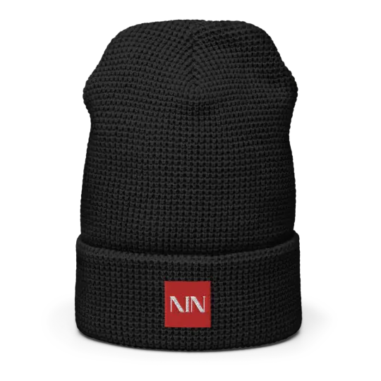 AIN Embroidered Waffle beanie