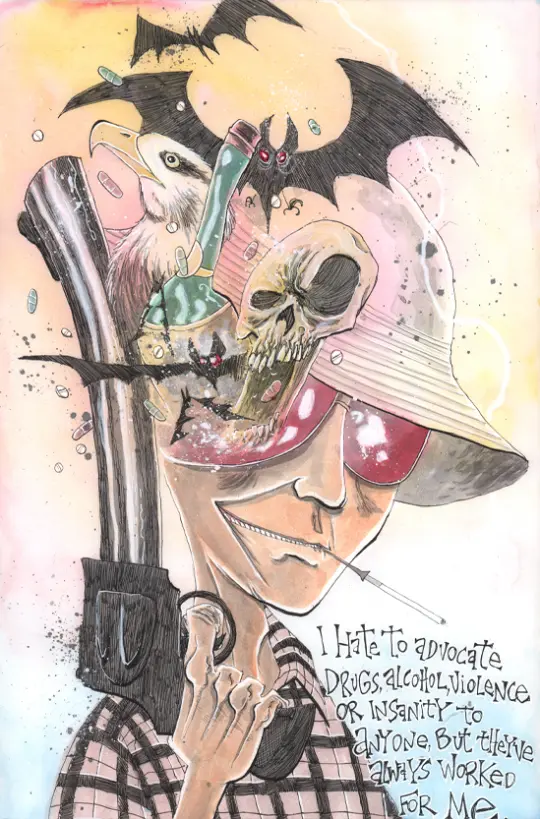 HUNTER S. THOMPSON PAINTING 02