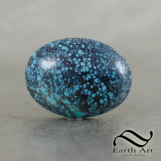 Loose solid natural Spiderweb Turquoise cabochon - 12.5 carats