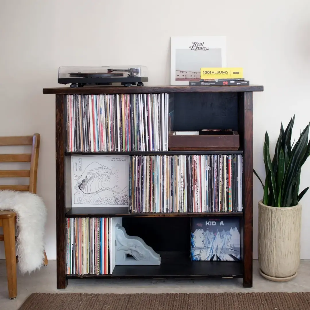 Turntable & Vinyl Record Cabinet