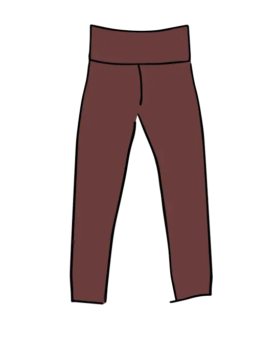 High Rise Ankle Leggings Chestnut