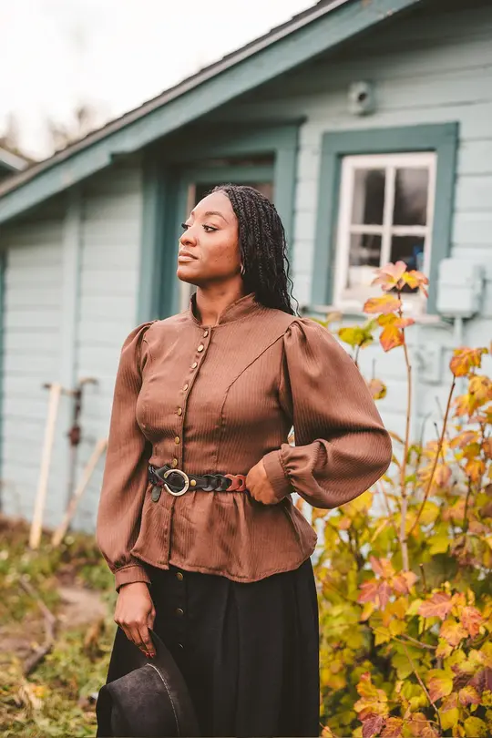 Prairie Blouse in Copper Penny-Medium (Imperfect)