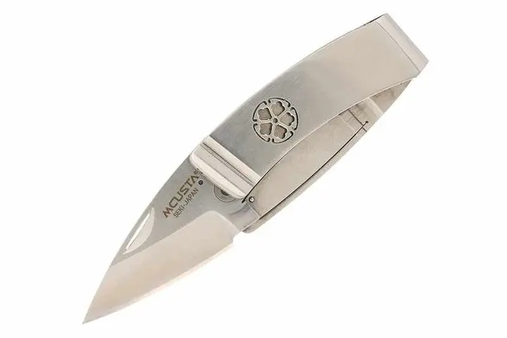 Mcusta Kamon Kikyo Money Clip AUS-8 Stainless 2.9" Folding Knife