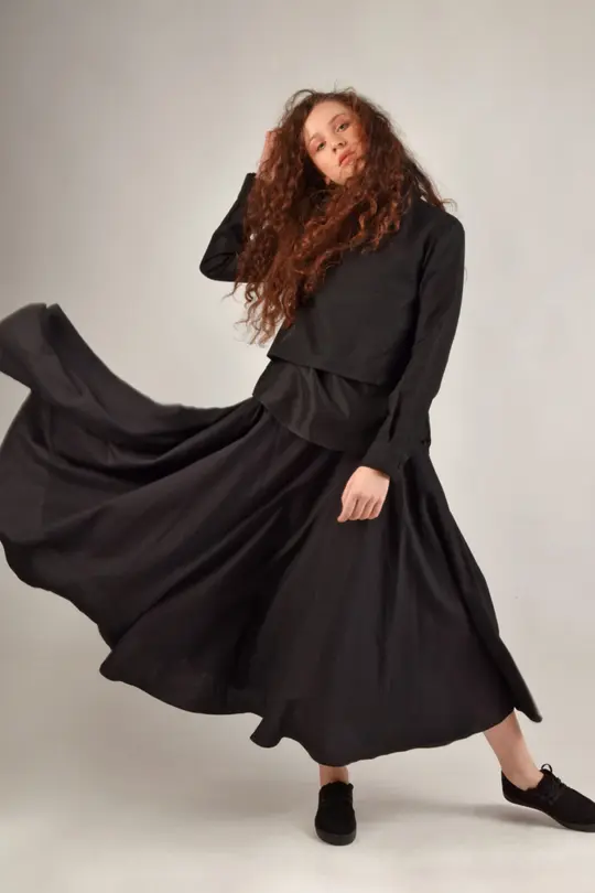 Saudade Cotton Linen Skirt