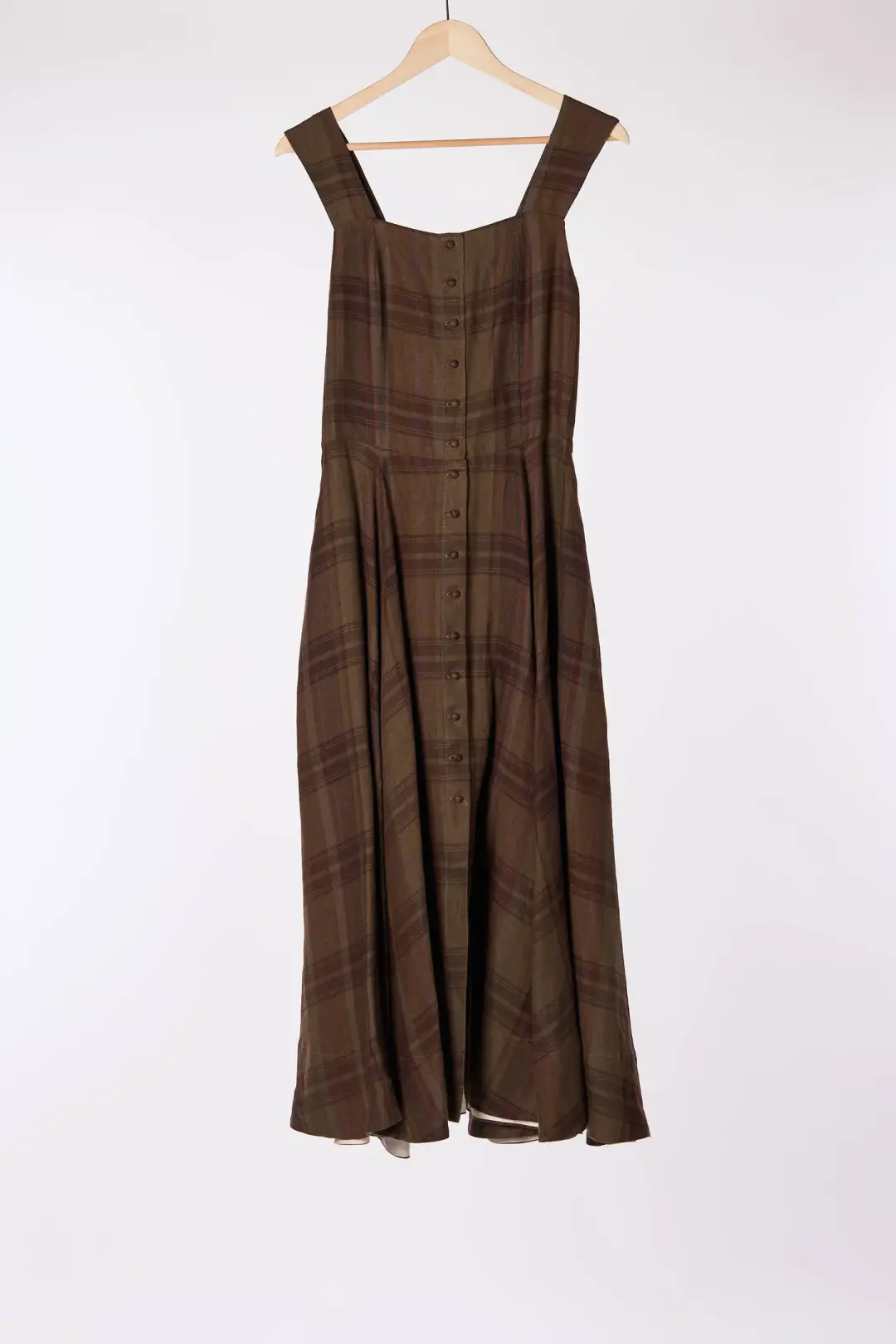 Underhill Dress, Sleeveless, Oak Tartan