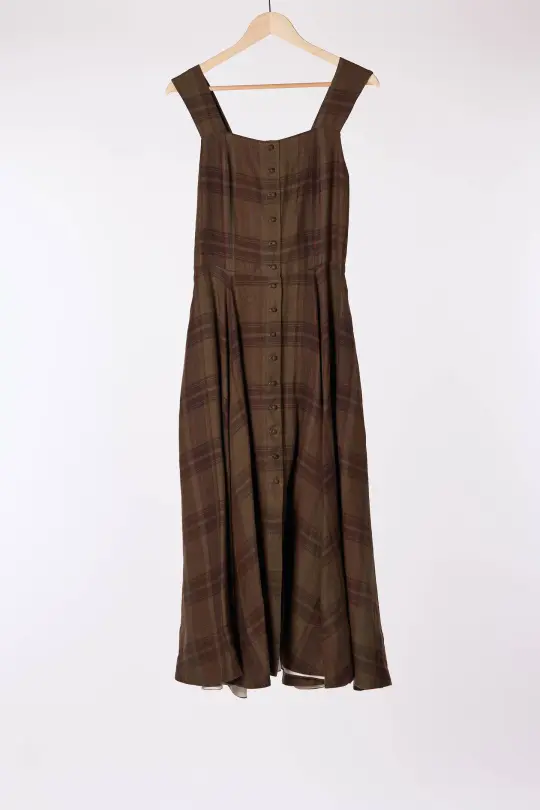 Underhill Dress, Sleeveless, Oak Tartan