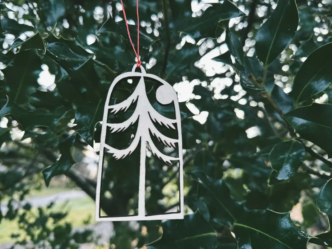 Winter Tree Wood Ornament