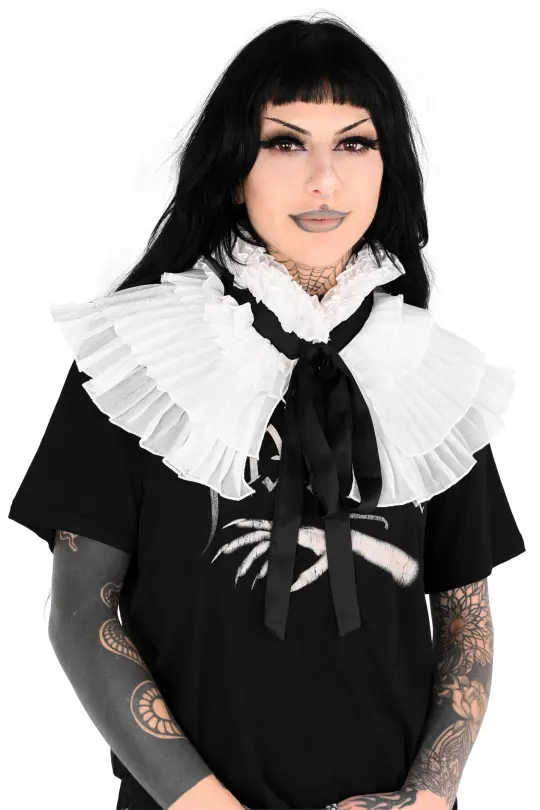 White Ruffle Collar