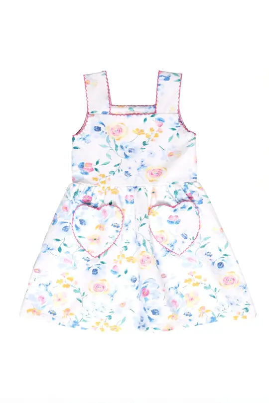 Mini Rue Play Dress in Blue Bouquet