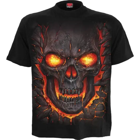SKULL LAVA - T-Shirt Black | Gothic Apparel