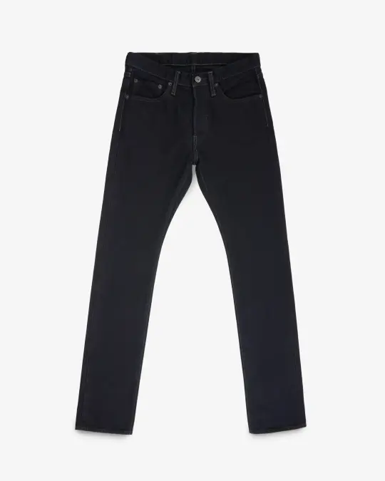 14oz Selvedge Denim Slim Cut Jeans - Indigo Overdyed Black
