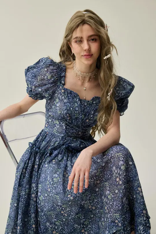 Julia 35 | Floral linen dress
