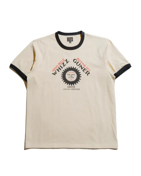 The Real McCoy's MC25016 Joe McCoy Tee / Whiz Gunner Ecru/Black